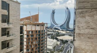 Semi-Furnished apartment   in Lusail for rent including bills & features